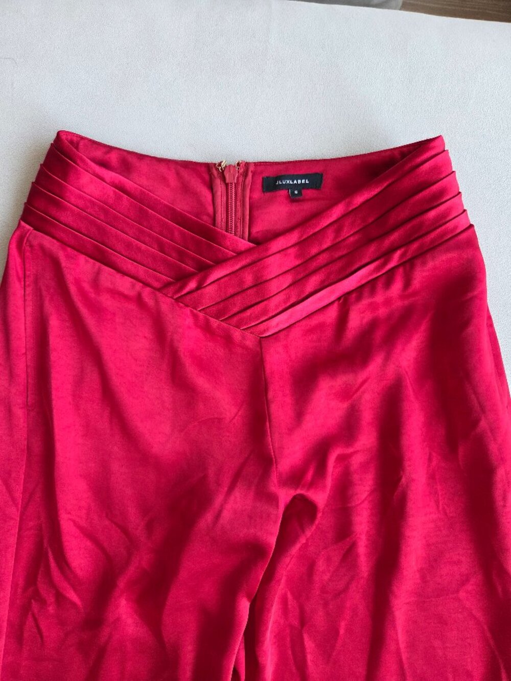 JLUXLABEL Red True Affection Satin Trouser - NWOT - Size S - Picture 8 of 9